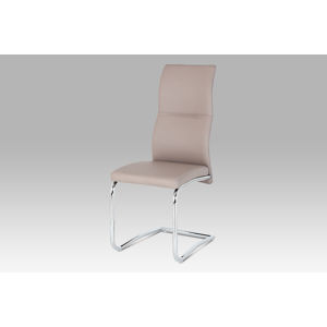 Jídelní židle lanýžová koženka / chrom DCL-995 LAN