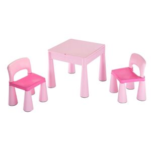 Dětská sada ELSIE stoleček + dvě židličky, růžová