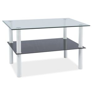 Konferenční stolek DORIS, sklo/bílá