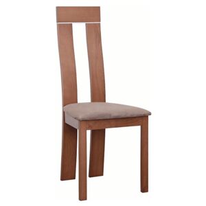 Dřevěná jídelní židle BLUD, třešeň/látka hnědá