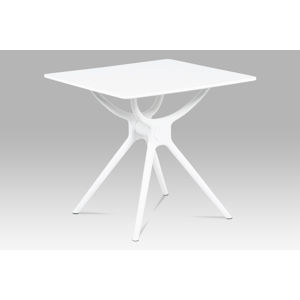 Jídelní stůl 80x80, bílá MDF, plast bílý SDT-751 WT