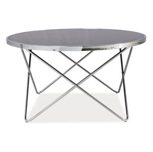 Konferenční stolek Fabia B, kov/sklo