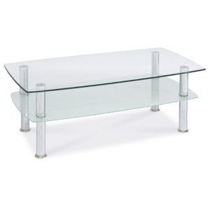 Konferenční stolek PANDA, kov/sklo