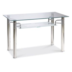 Jídelní stůl RENI A 100x70, kov/sklo