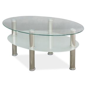 Konferenční stolek FELTRE, sklo/chrom