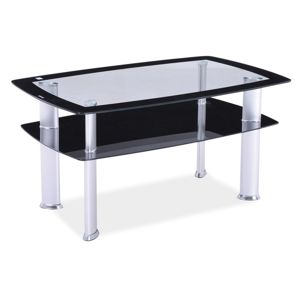 Konferenční stolek DARIA C, sklo/černá
