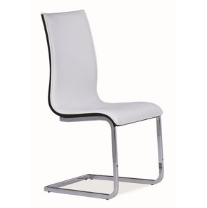 Jídelní čalouněná židle H-133, bílá/černá