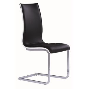 Jídelní čalouněná židle H-133, černá/bílá