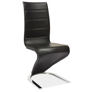 Jídelní čalouněná židle H-134, černá/bílá
