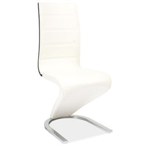 Jídelní čalouněná židle H-134, bílá/černá