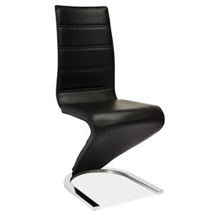 Jídelní čalouněná židle H-669, černá/bílá