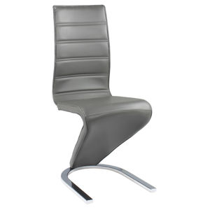 Jídelní čalouněná židle H-669, šedá/bílá