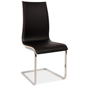 Jídelní čalouněná židle H-133, černá/dub sonoma