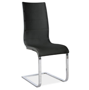 Jídelní čalouněná židle H-668, černá/bílá
