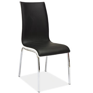 Jídelní čalouněná židle H-135, černá/bílá