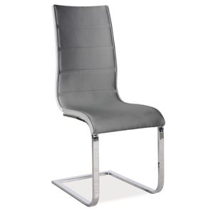 Jídelní čalouněná židle H-668, šedá/bílá