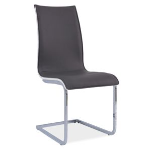 Jídelní čalouněná židle H-133, šedá/bílá