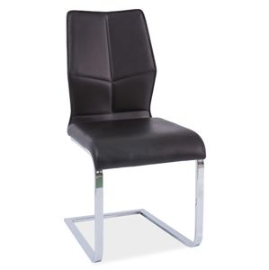 Jídelní čalouněná židle H-422, černá/bílý lak