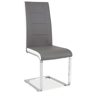 Jídelní čalouněná židle H-629, šedá/bílé boky