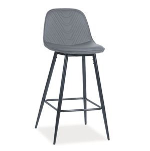 Barová čalouněná židle TEO H-1, šedá
