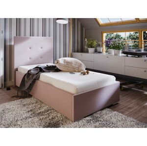 Čalouněná postel SOFIE 1 80X200 cm, růžová látka