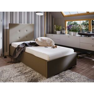 Čalouněná postel SOFIE 1 80X200 cm, hnědá látka