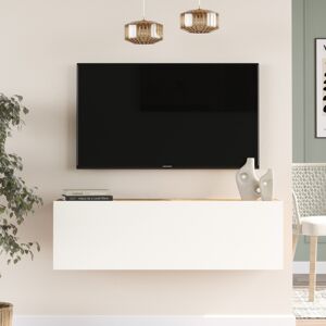 TV stolek ASTRA s výklopem, atlantská borovice/bílá