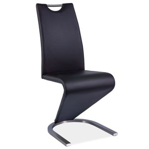 Jídelní čalouněná židle H-090, černá/ocel