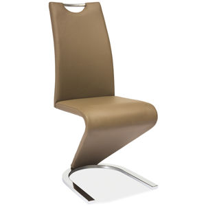Jídelní čalouněná židle H-090, cappuccino/chrom