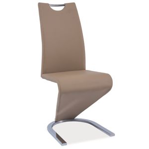 Jídelní čalouněná židle H-090, tmavě béžová/chrom