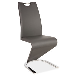 Jídelní čalouněná židle H-090, šedá/chrom