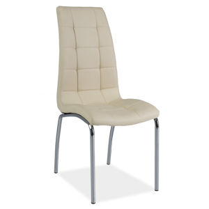 Jídelní čalouněná židle H-104, krémová