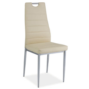 Jídelní čalouněná židle H-260, krémová/chrom
