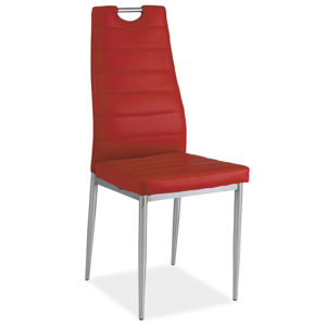 Jídelní čalouněná židle H-260, červená/chrom