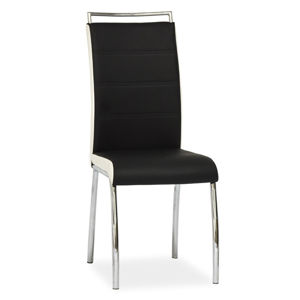 Jídelní čalouněná židle H-442, černá/bílá