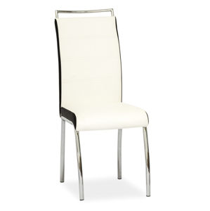 Jídelní čalouněná židle H-442, bílá/černá