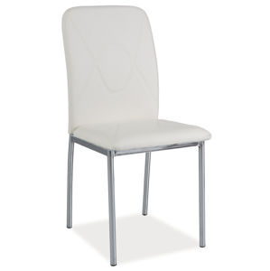 Jídelní čalouněná židle H-623, bílá/chrom