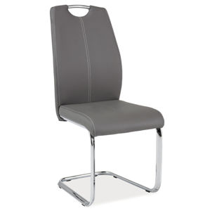 Jídelní čalouněná židle H-664, šedá