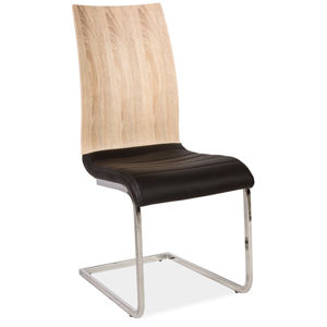 Jídelní čalouněná židle H-791, černá/dub sonoma