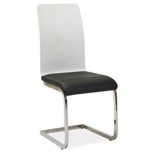 Jídelní čalouněná židle H-791, černá/bílá