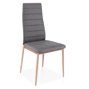 Jídelní čalouněná židle H-264 BIS, šedá/dub