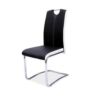 Jídelní čalouněná židle H-341, černá/bílé boky