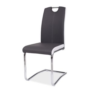 Jídelní čalouněná židle RAKITNA, šedá/bílé boky