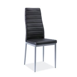 Jídelní čalouněná židle VIPAVA 1, černá/alu