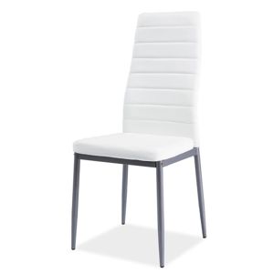 Jídelní čalouněná židle VIPAVA 1, bílá/alu