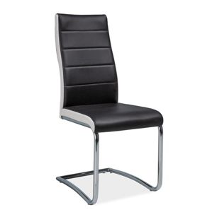 Jídelní čalouněná židle H-353, černá/bílé boky