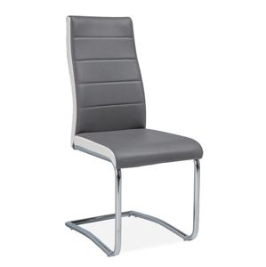 Jídelní čalouněná židle H-353, šedá/bílé boky