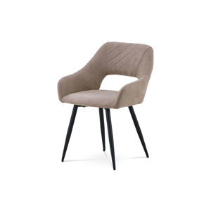 Chair, FULL Fabric backrest and seat, four legs in black matt, SEAT+BACK fabric AM-372 HC-222 LAT2