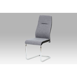 Jídelní židle HC-238 GRB2, šedá látka / černá koženka