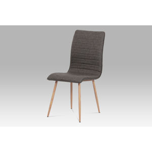 Jídelní židle HC-368 COF2, coffee látka / kov (dekor dub)